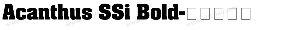 Acanthus SSi Bold字体转换
